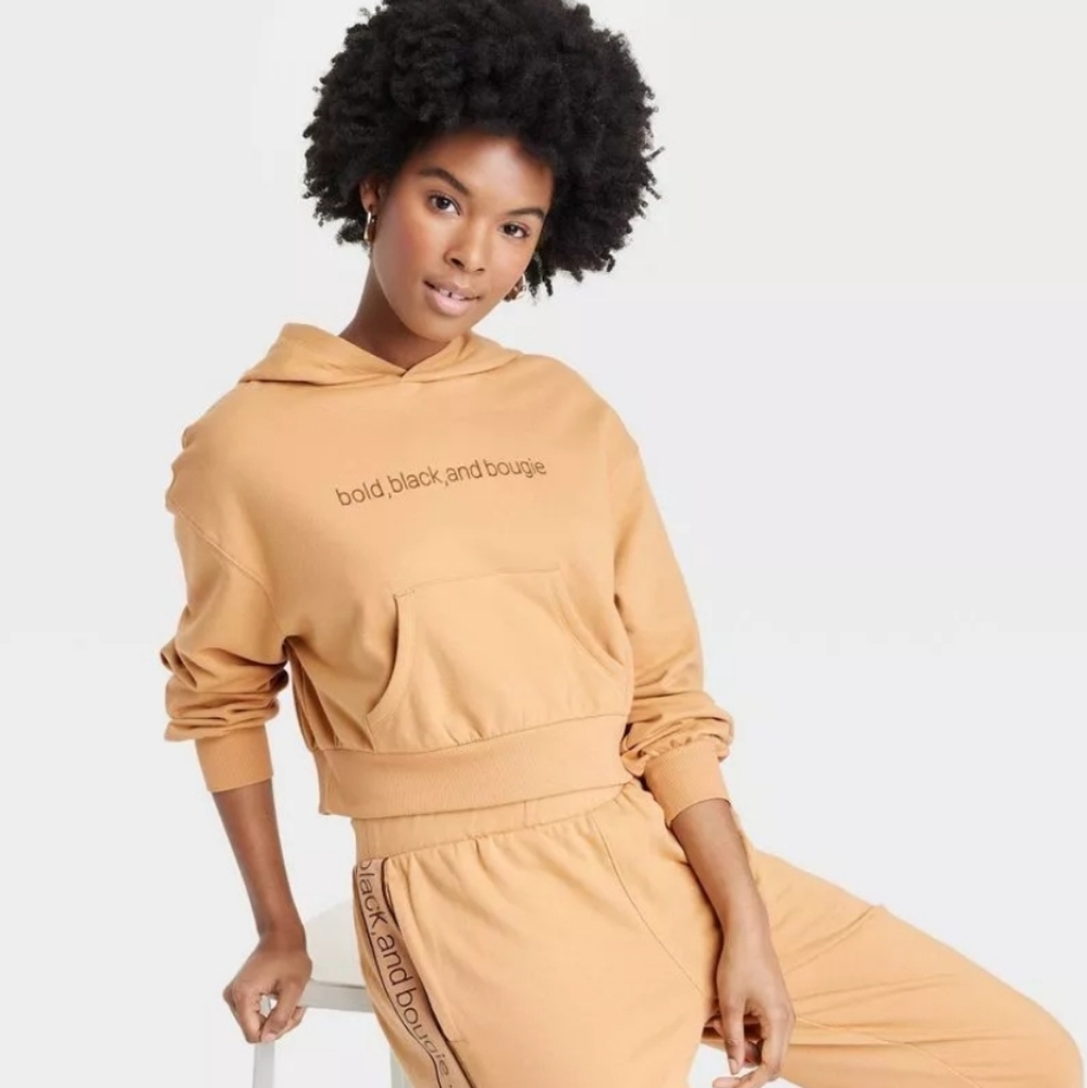 Bold, Black, Bougie Pullover Sweatshirt - Bronze